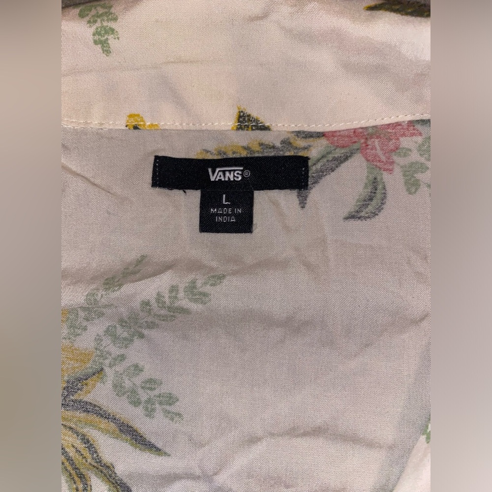 NWT Vans Women’s Hawaiian Floral Shirt, L - Picture 4 of 7